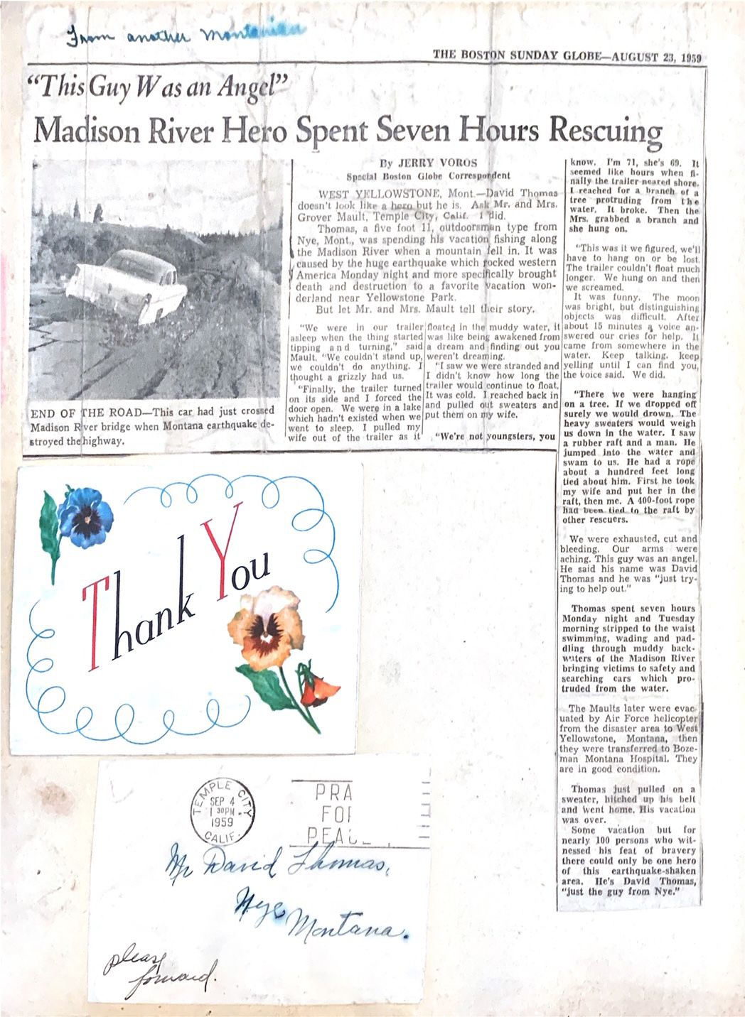 Boston Globe clipping